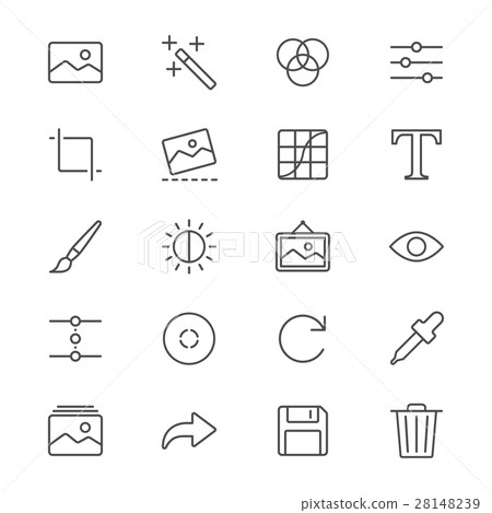 Photography thin icons 28148239