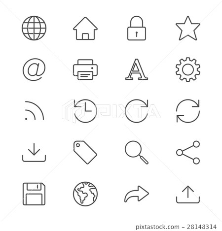 Web thin icons Web thin icons 28148314