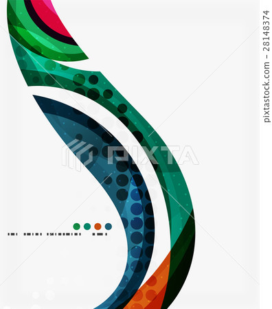 Colorful elegant flowing wave 28148374