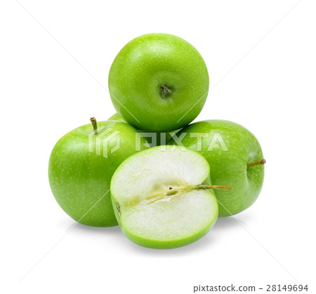 Green apple isolated on white background Green apple isolated on white background 28149694