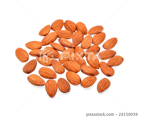 Almonds isolated on white background Almonds isolated on white background 28150039