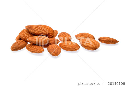 Almonds isolated on white background 28150106