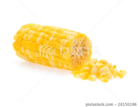 Sweet corn isolated on white background. 28150196