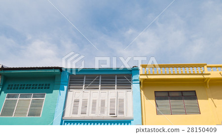 Old building sino-portuguese style in phuket . 28150409