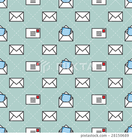 post mail service Vector Seamless Pattern 28150689