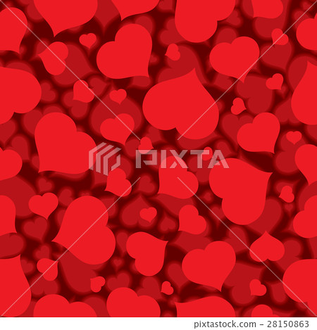 Seamless Flat Blurred Heart Pattern Vector 28150863