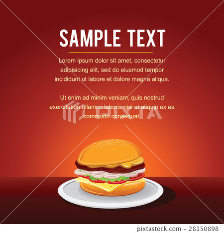 Fast Food Vector Background Template 28150898