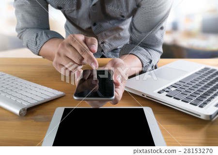 man of business man hand working on laptop man of business man hand working on laptop 28153270