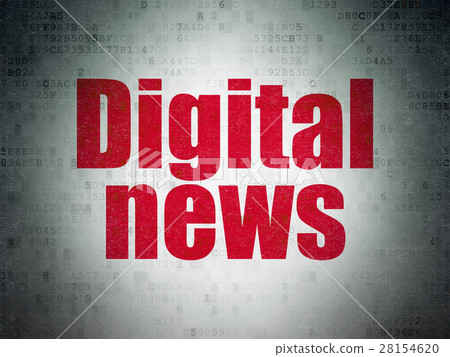 News concept: Digital News on Digital Data Paper 28154620