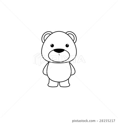 圖庫插圖: cute cartoon bear