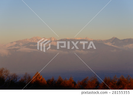 Northern Alps Lighted by Nagano Asahi Ridge Mountains Northern Alps Lighted by Nagano Asahi Ridge Mountains 28155355