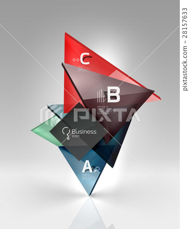Vector 3d triangle abstract background - Stock Illustration [28157633 ...