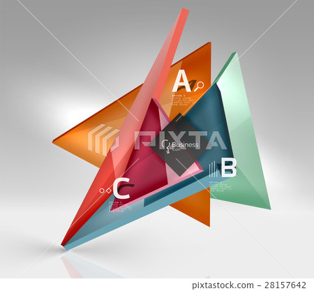 Vector 3d triangle abstract background - Stock Illustration [28157642 ...
