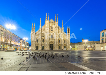 Duomo of Milan at night in Milan, Milano, Italy 28157913