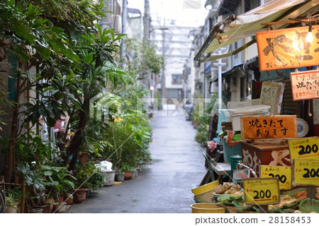 Back alley of shopping area Back alley of shopping area 28158453
