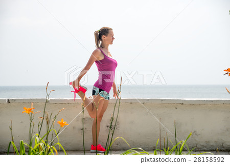 Young woman running Young woman running 28158592