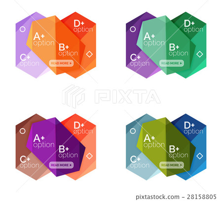 Set of vector abstract infographics content boxes 28158805