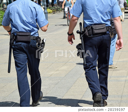 Police officers on the street 28159197