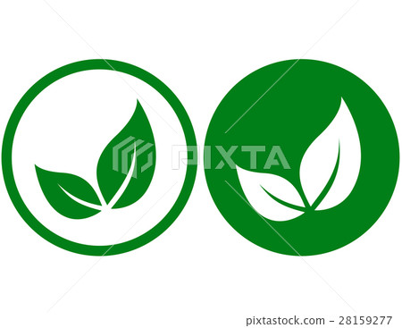 green leaves icons 28159277