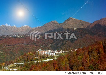 Autumn mountain landscape, Krasnaya Polyana, Sochi Autumn mountain landscape, Krasnaya Polyana, Sochi 28159838
