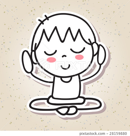hand drawing abstract people happy kid meditation hand drawing abstract people happy kid meditation 28159880
