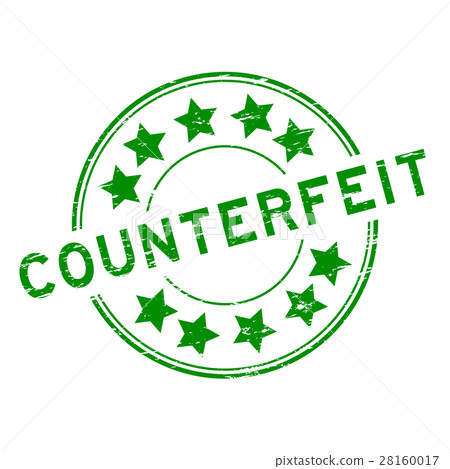 Grunge green counterfeit rubber stamp Grunge green counterfeit rubber stamp 28160017