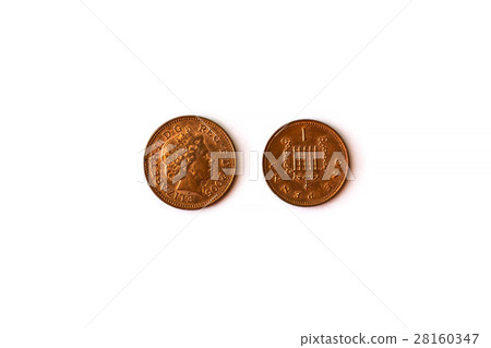 One Penny coin, British money 28160347