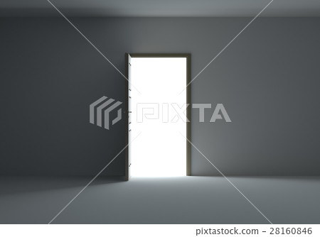 Open door with bright light 28160846