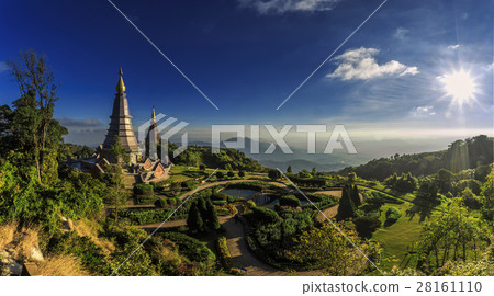 Landscape of twin stupa at National Park. 28161110