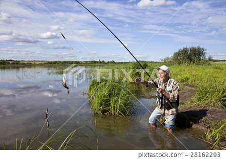 fishing scene fishing scene 28162293