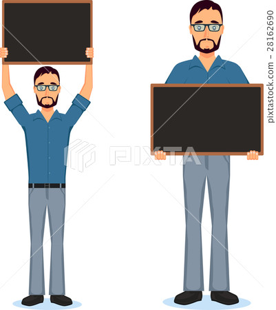 Business man making presentation near whiteboard Business man making presentation near whiteboard 28162690