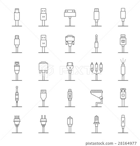 Vector Set Connectors for PC and Mobile Devices 28164977