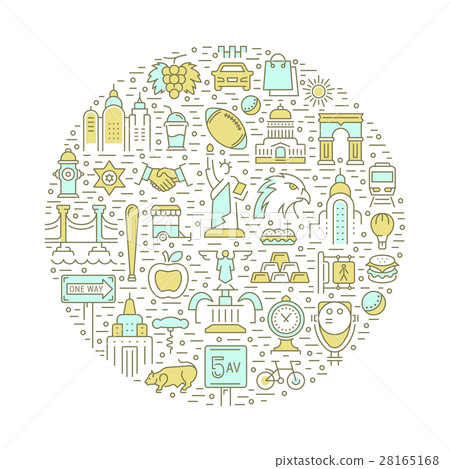 Vector Web Banner or Emblem USA Vector Web Banner or Emblem USA 28165168