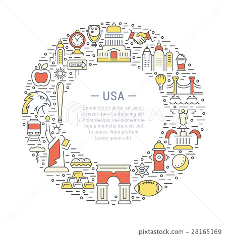 Vector Web Banner or Emblem USA Vector Web Banner or Emblem USA 28165169