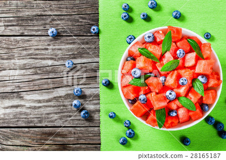 salad of diced watermelon salad of diced watermelon 28165187