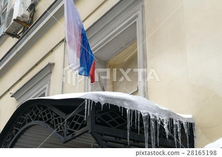 Frozen Russian flag Frozen Russian flag 28165198