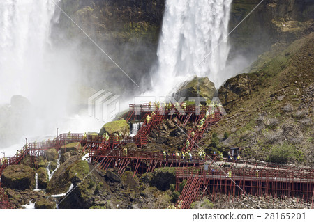 Beautiful close photo of amazing Niagara waterfall Beautiful close photo of amazing Niagara waterfall 28165201