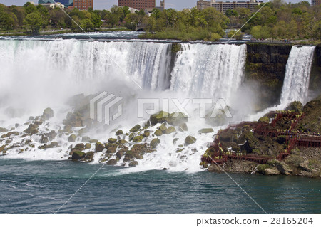 Beautiful isolated photo of amazing Niagara falls Beautiful isolated photo of amazing Niagara falls 28165204