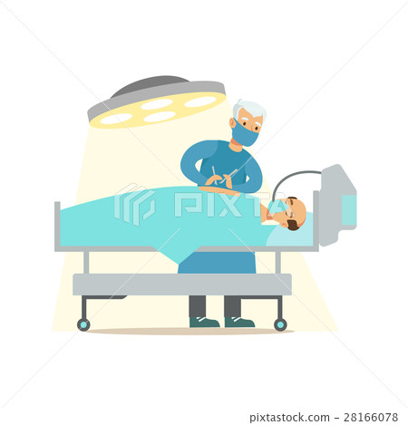 Surgeon Operating On Unconcious Patient In Surgery Surgeon Operating On Unconcious Patient In Surgery 28166078