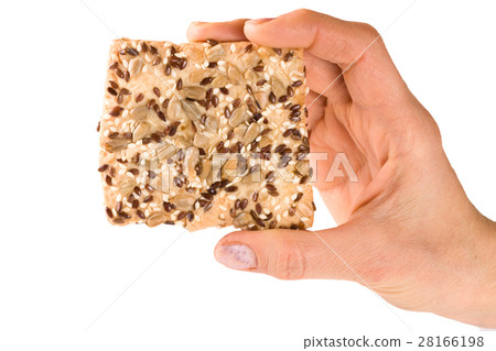 crispy bread with seeds of sunflower, flax and crispy bread with seeds of sunflower, flax and 28166198