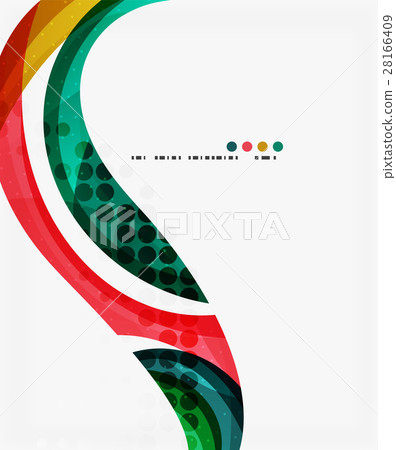 Colorful elegant flowing wave 28166409