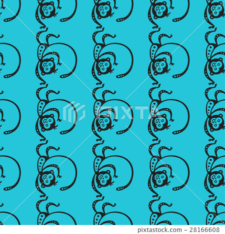 Monkey seamless pattern vector illustration. Monkey seamless pattern vector illustration. 28166608