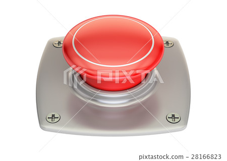 red push button, 3D rendering red push button, 3D rendering 28166823