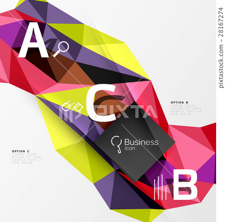 Low poly polygonal triangle abstract background Low poly polygonal triangle abstract background 28167274