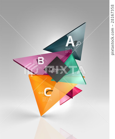Vector 3d triangle abstract background - Stock Illustration [28167358 ...