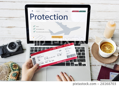 Travel Aviation Insurance Website Concept 28168703