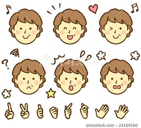 Middle female face emotions and sorrows 28169160