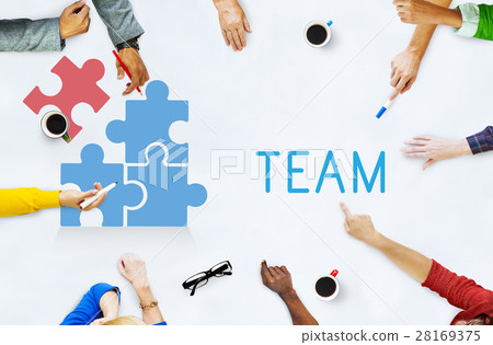 Teamwork Connection Cooperation Partnership Concept Teamwork Connection Cooperation Partnership Concept 28169375