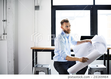 Businessman Blueprint Architect Design Ideas Plan Concept Businessman Blueprint Architect Design Ideas Plan Concept 28169464