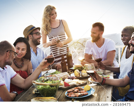 Group Of People Dining Togetherness Concept Group Of People Dining Togetherness Concept 28169475